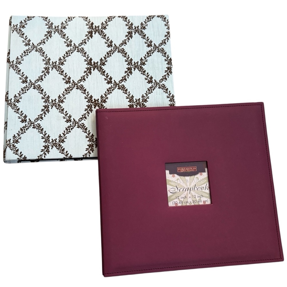 Scrapbook Set. Burgundy and Patterned and in Great Condition!